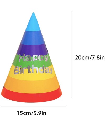 30 Pieces Rainbow Birthday Party Hats-Birthday Party Cone Hats Art Craft Caps Party Hat for Kids Adults - CJ194ER3XH0 $9.39 P...