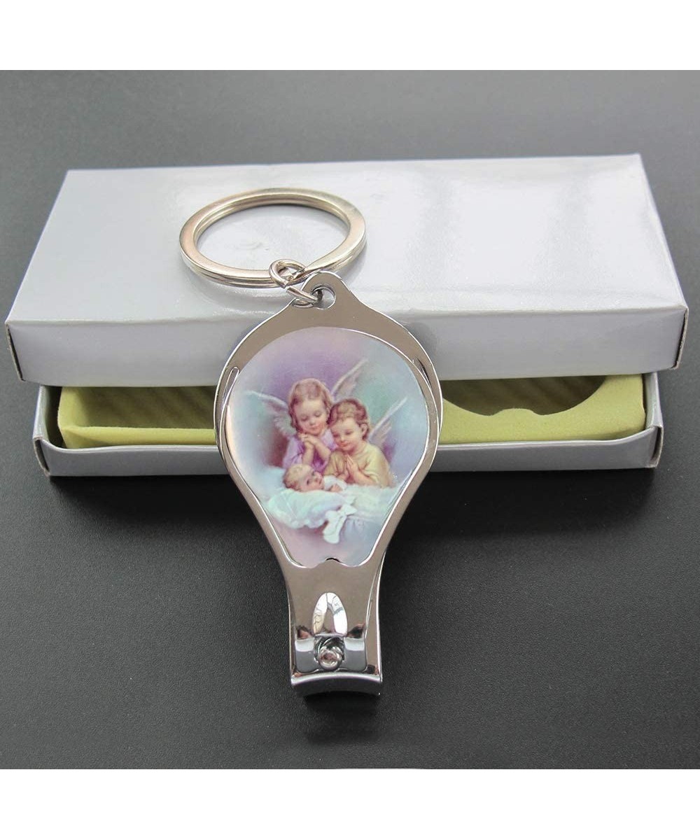 12 Pcs Baby Angel Baptism Keychain with Nail Clipper and Opener Party Favors for Baby Boys and Girls/Bautizo Recuerdos/Gift f...