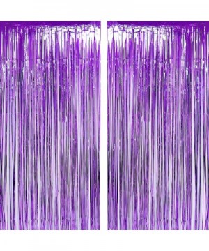 Purple Tinsel Foil Fringe Curtains Wedding Bachelorette Engagement Valentines Party Photo Backdrops First Baby Shower Birthda...