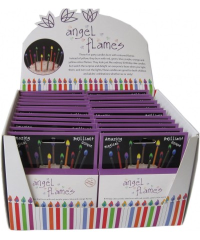 Angel Flames Birthday Cake Candles with Colored Flames (12pcs per Box- Holders Included) (12- Medium) - C112BWXQWMF $5.30 Bir...