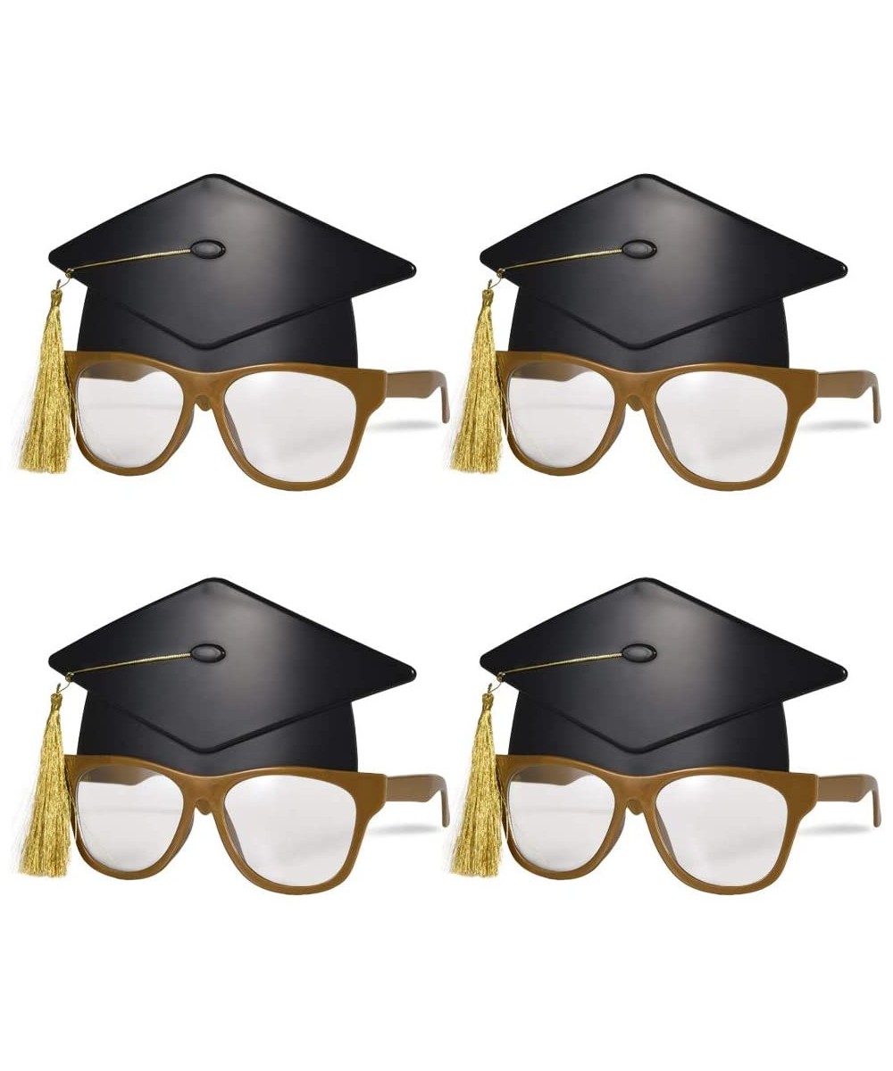 Graduation Glasses with Tassels - Graduation Photo Props Novelty Cap Glasses - Graduation Party Favors for College Grad 4 Pac...