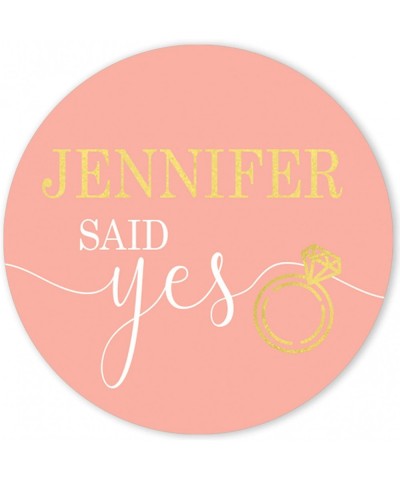 Personalized Bridal Shower Party Favor Labels - 40 Stickers (Blush) - Blush - C019DI8RW5T $7.12 Favors