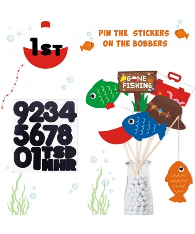 21 Pack Gone Fishing Theme Little Fisherman The Big One Party Centerpiece Sticks Bobber Table Toppers Kids Fishes Reel Fun Bi...