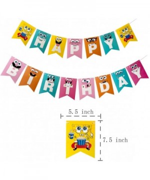 SpongeBob Birthday Party Supplies-Happy Birthday Banner for Child SpongeBob Theme Party Decoration - C019GN969A6 $6.64 Banners
