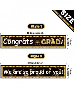 2 Pack Graduation Hanging Banners Congrats Grad Banner Graduation Photo Booth Backdrop for 2020 Grad Party Decoration Supplie...