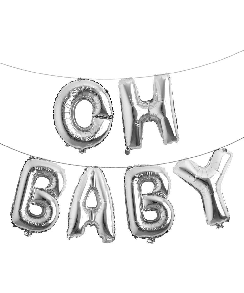 16 Inch Oh Baby Foil Letters Balloons Banner Hanging Party Kit for Baby Shower Gender Reveal Party Decoration Supplies (Oh Ba...