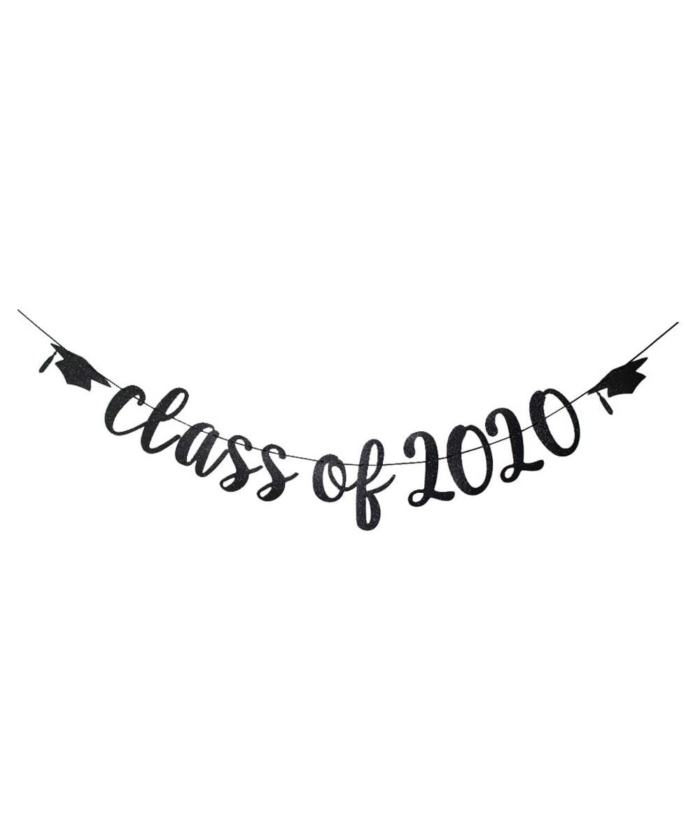 Class of 2020 Black Paper Sign Decors for 2020 Graduation Party Supplies - CS196SWK4UG $8.47 Banners & Garlands