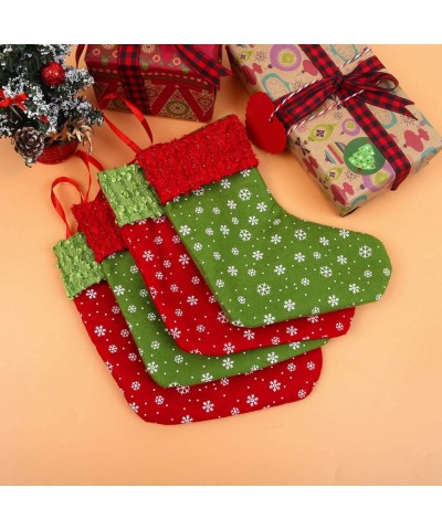 12 Pack Christmas Mini Stockings Small Christmas Fireplace Hanging Stockings Decoration Stockings for Xmas Decoration - Color...