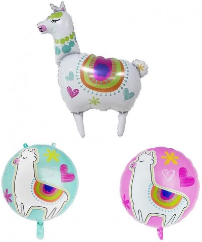 3 PCS Alpaca Foil Balloons for Mexican Fiesta Themed Party Children Birthday Party Baby Shower Wedding Party Decorations - CI...