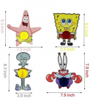 Spongebob Party Favors- 6pcs Cartoon Spongebob Honeycomb Centerpieces- Table Topper for Birthday Party Decoration- Double Sid...