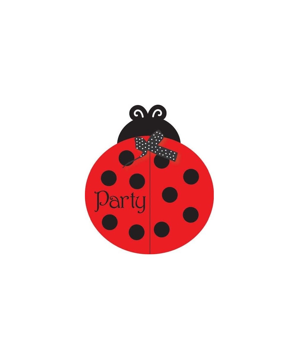Ladybug Fancy Birthday Party Invitations- One Size- Multicolor - CS116KASKMP $5.37 Invitations