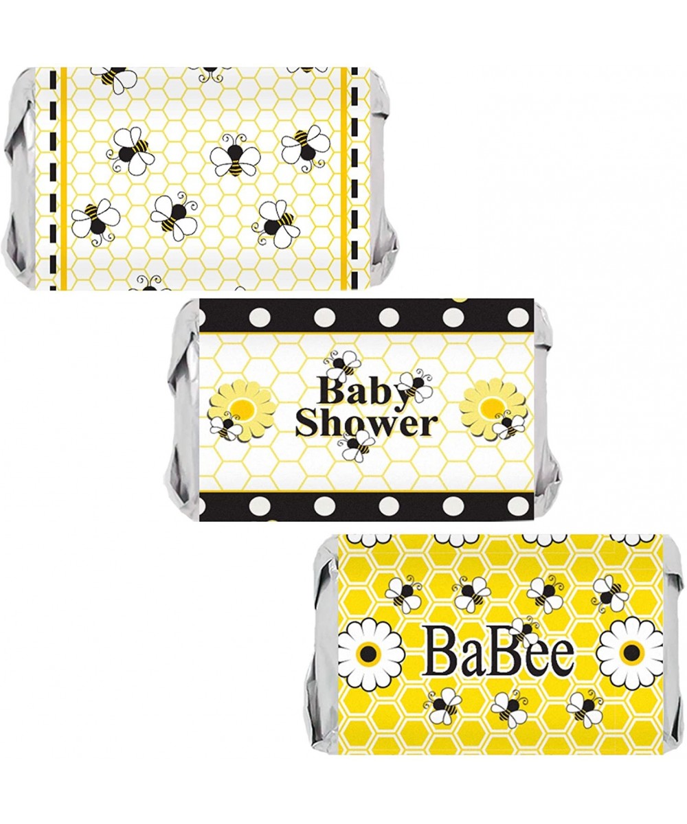 Bumble Bee Baby Shower Mini Candy Bar Wrappers - 45 Stickers - CP12HJNP219 $7.38 Favors