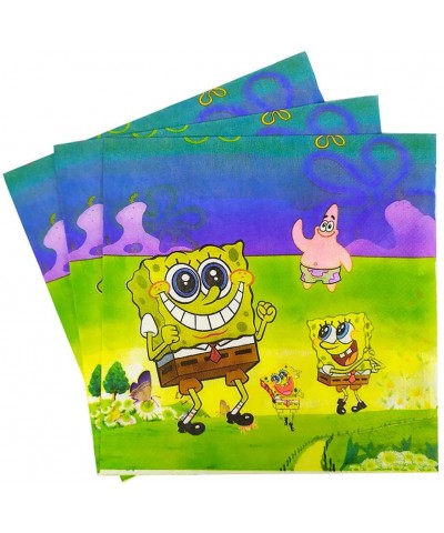 Spongebob Party Supplies Set 20 Plates 20 Napkins and Tablecloths for Spongebob Party Decorations - C519DCU8CK2 $13.49 Balloons