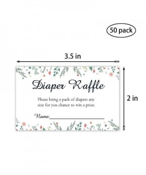 50 Count Charming Floral Diaper Raffle Tickets Baby Shower Game- Baby Shower Girl or Boy Diaper Raffle Tickets. - C018A9WSXXA...