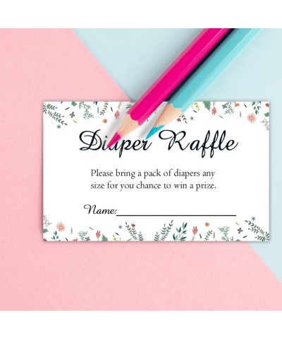 50 Count Charming Floral Diaper Raffle Tickets Baby Shower Game- Baby Shower Girl or Boy Diaper Raffle Tickets. - C018A9WSXXA...