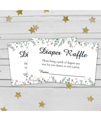50 Count Charming Floral Diaper Raffle Tickets Baby Shower Game- Baby Shower Girl or Boy Diaper Raffle Tickets. - C018A9WSXXA...
