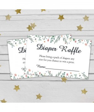 50 Count Charming Floral Diaper Raffle Tickets Baby Shower Game- Baby Shower Girl or Boy Diaper Raffle Tickets. - C018A9WSXXA...