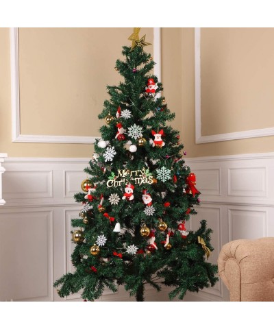 Plastic Christmas Glitter Snowflake Ornaments Christmas Tree Decorations- 4-inch- Set of 36 (Lime) - Lime - C61947QAXH0 $11.7...