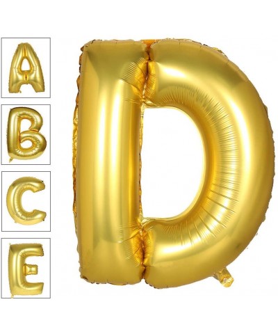 40 Inch Jumbo Gold Alphabet D Balloon Giant Prom Balloons Helium Foil Mylar Huge Letter Balloons A to Z for Birthday Party De...