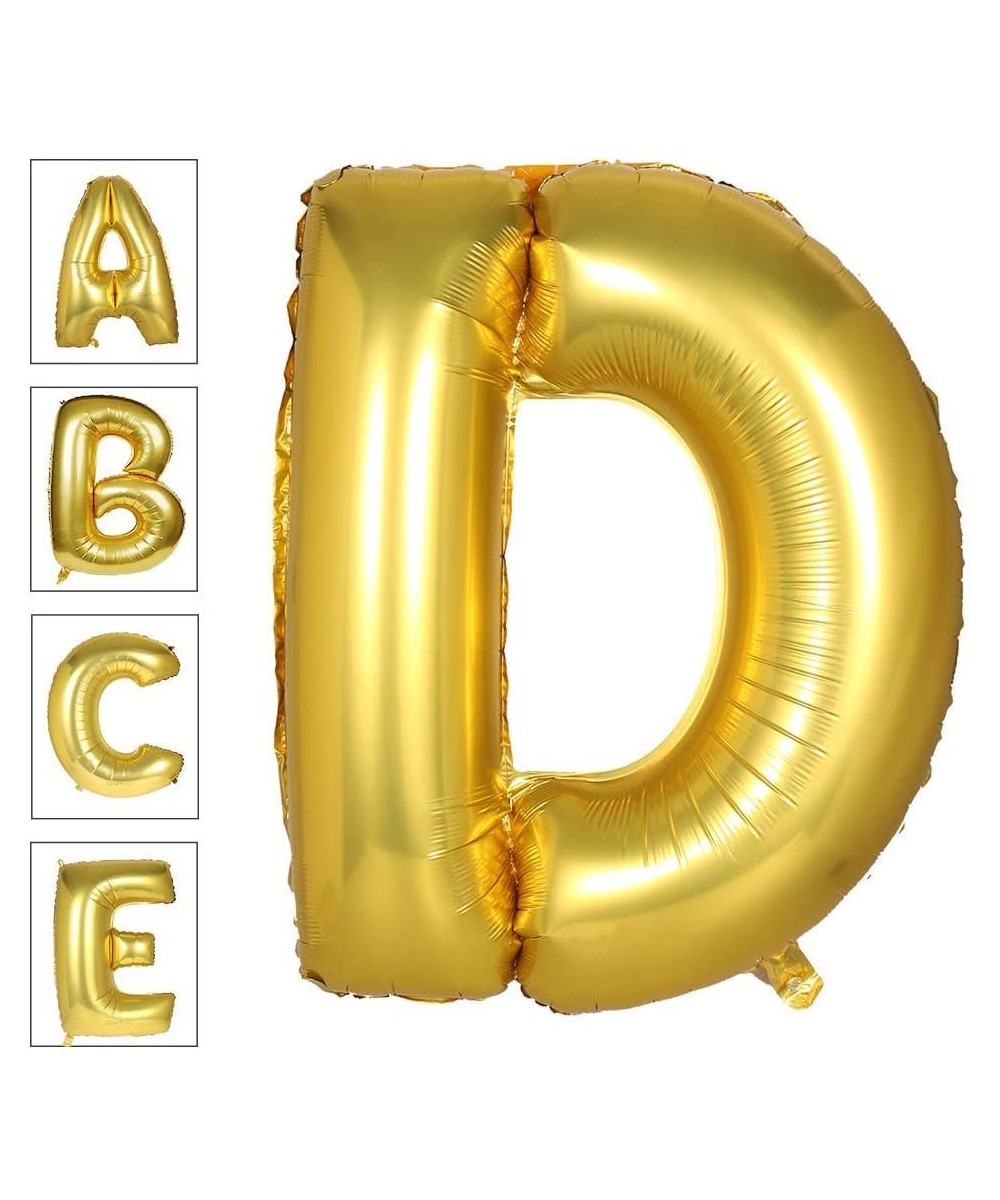 40 Inch Jumbo Gold Alphabet D Balloon Giant Prom Balloons Helium Foil Mylar Huge Letter Balloons A to Z for Birthday Party De...