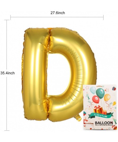40 Inch Jumbo Gold Alphabet D Balloon Giant Prom Balloons Helium Foil Mylar Huge Letter Balloons A to Z for Birthday Party De...