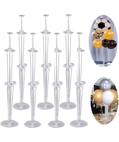 10 Sets Balloon Stand Holders Kit with 70 Sticks 70 Cups and 10 Base - Table Desktop Centerpiece Decorations Balloon Holder S...