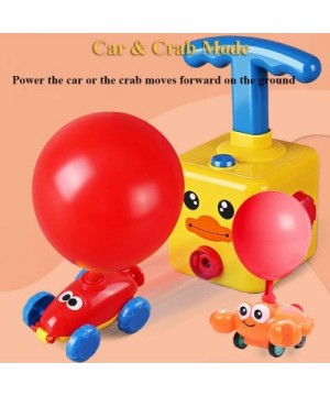 Balloon Powered Car Balloon Launch Toy Inertial Power Vehicle Toy Air Powered Racer Launcher Spaceman Rocket Cute Crab STEM T...