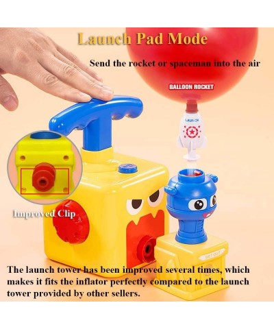 Balloon Powered Car Balloon Launch Toy Inertial Power Vehicle Toy Air Powered Racer Launcher Spaceman Rocket Cute Crab STEM T...