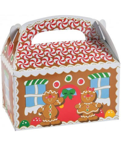 Christmas Holiday Cardboard Treat Boxes 36 Total Including 12 Gingerbread 12 Snowflake 12 Santa's Workshop - CV187HXS32M $12....