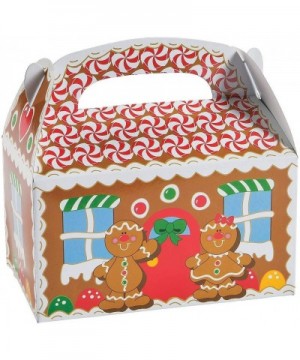 Christmas Holiday Cardboard Treat Boxes 36 Total Including 12 Gingerbread 12 Snowflake 12 Santa's Workshop - CV187HXS32M $12....