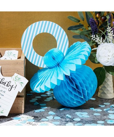 Blue Pacifier Baby Shower Centerpiece- Baby Boy Party Decor (7.9 x 11.2 In- 6Pk) - CT18ORDU9ZR $8.34 Centerpieces