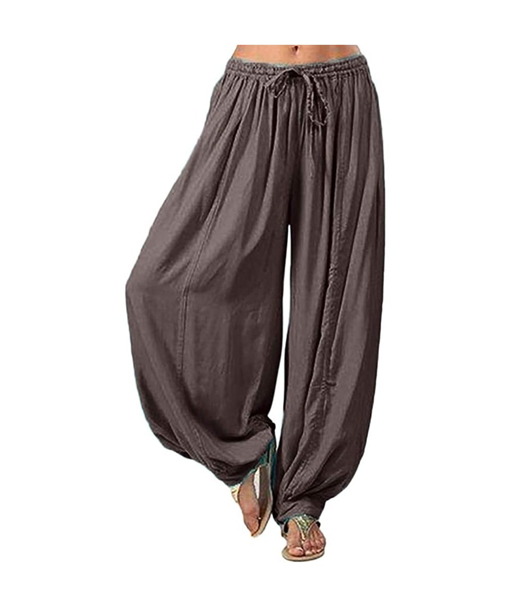 Women Pants Women Plus Size Solid Color Casual Loose Harem Pants Yoga Pants Women Trousers - Gary - CM196SYUSKW $10.63 Cake D...
