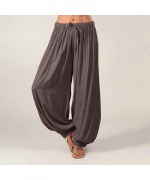 Women Pants Women Plus Size Solid Color Casual Loose Harem Pants Yoga Pants Women Trousers - Gary - CM196SYUSKW $10.63 Cake D...