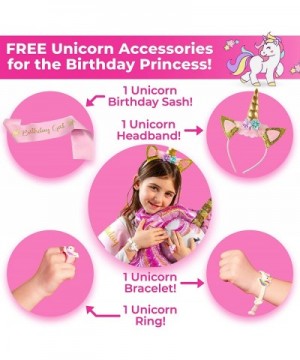 Unicorn Birthday Decorations for Girls - Unicorn Party Supplies - 211 Pieces - Disposable Tableware Kit Serves 16 - Headband ...