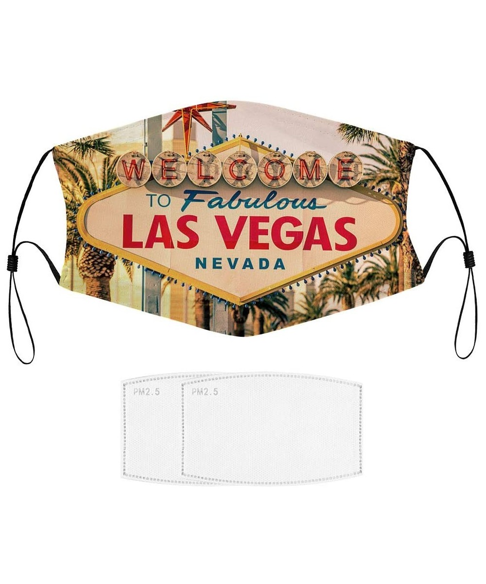 Las Vegas Welcomes - Unisex Mouth Face Cover Scarf Balaclava Dust Reusable and Washable Fashion Cute Adjustable Protection Cl...