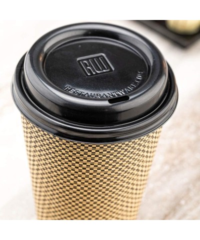 Restpresso Black Plastic Coffee Cup Lid - Fits 8- 12- 16 and 20 oz - 500 count box - Restaurantware - Black - C8186T740RE $44...