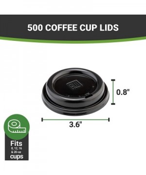 Restpresso Black Plastic Coffee Cup Lid - Fits 8- 12- 16 and 20 oz - 500 count box - Restaurantware - Black - C8186T740RE $44...