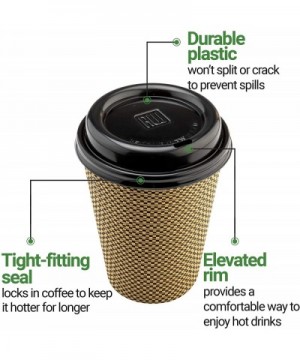 Restpresso Black Plastic Coffee Cup Lid - Fits 8- 12- 16 and 20 oz - 500 count box - Restaurantware - Black - C8186T740RE $44...