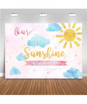 Sunshine Birthday Backdrop 1st Birthday Party Decoration 5x3ft Blue Clouds Sun Photo Background First Birthday Dessert Table ...