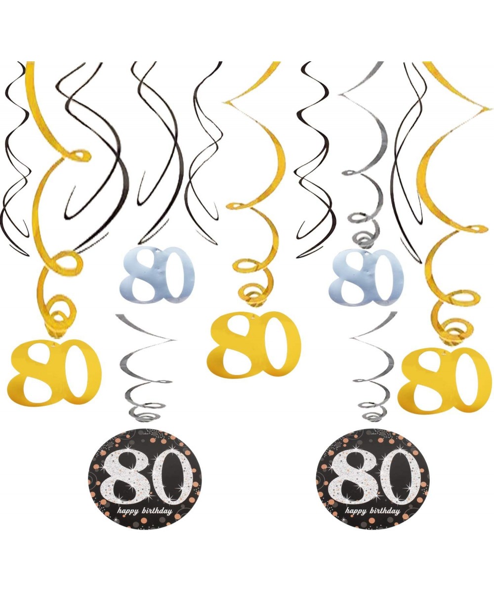 80 Birthday Decoration Swirls Foil Streamers Happy 80th Birthday Cheers to Eighty Years Old Party Decoration Supplies - 80 - ...