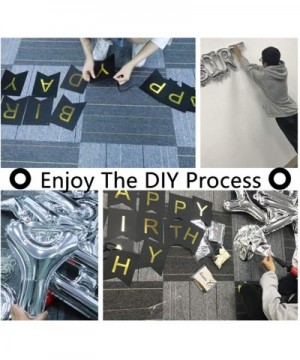 50th Birthday Party Decorations Kit Black and Silver 50th Birthday Party Supplies Happy Birthday Balloons Banner Led String L...