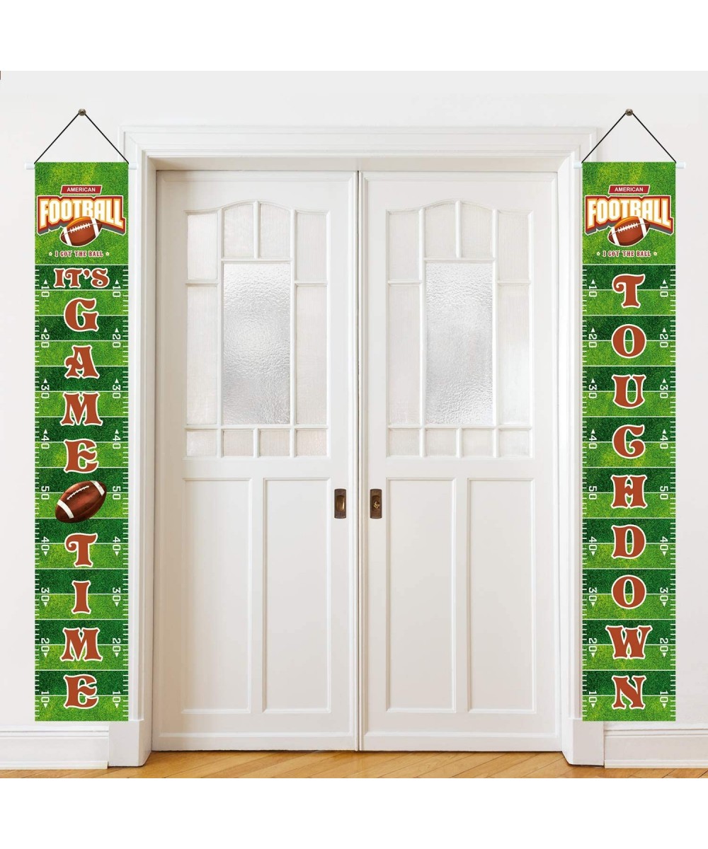 Football Party Banner Touchdown Porch Sign Football Game Day Sports Party Decorations for Football Theme Festival Birthday Ba...