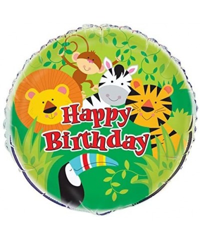 Jungle Forest Animals Lion Tiger Zebra Tucan Monkey Safari Birthday Party Supplies Bundle Pack for 16 Guests with 18 Inch Bal...