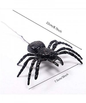 6PCS Halloween Glitter Spider Decorations Small Plastic Spider Halloween Hanging Ornament Outdoor Indoor Home Garden Yard Bar...