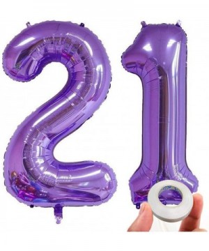 40 in Number 21 Balloons Purple Color - Purple - CM19DIGCIN0 $8.39 Balloons