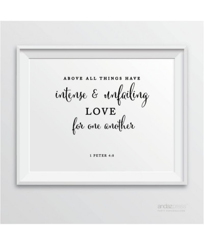 Biblical Wedding Signs- Formal Black and White- 8.5-inch x 11-inch- Above All Things Have Intense and unfailing Love for one ...