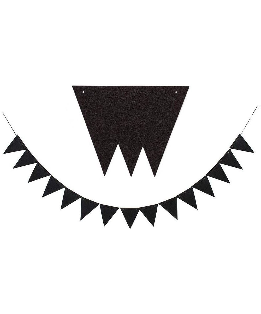 20 Feet Black Pennant Banner Paper Triangle Bunting Flags-30pcs Flags-Pack of 1 - Black - CU18UMUMKMX $8.73 Banners & Garlands