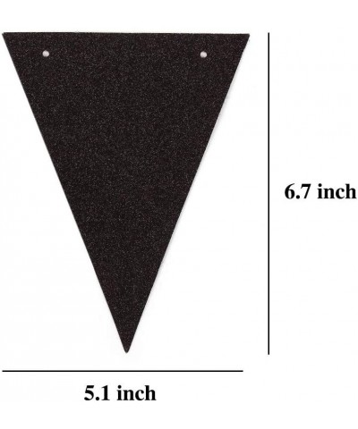 20 Feet Black Pennant Banner Paper Triangle Bunting Flags-30pcs Flags-Pack of 1 - Black - CU18UMUMKMX $8.73 Banners & Garlands