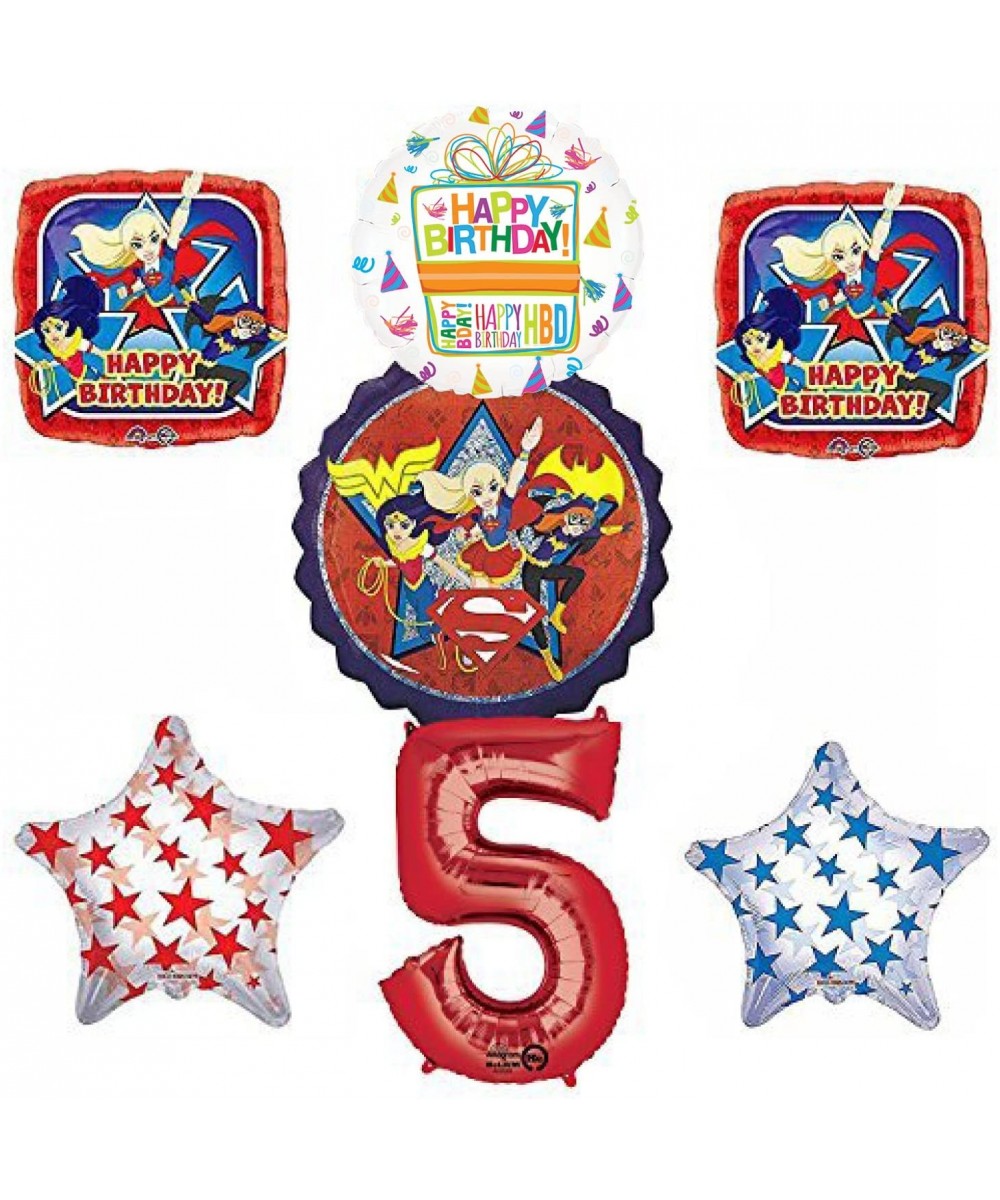 DC Super Hero Girls 5th Birthday Party Supplies and Balloon Decorations - CG17YDE97YL $15.77 Balloons