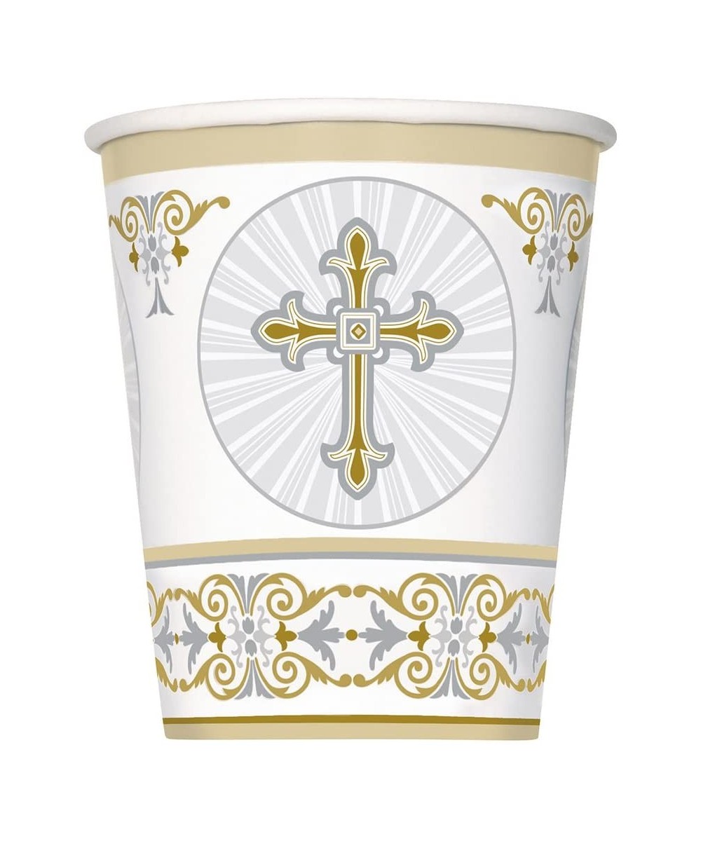 9oz Gold & Silver Radiant Cross Religious Party Cups- 8ct - Gold/Silver - CW12NDSZ0YE $7.37 Tablecovers
